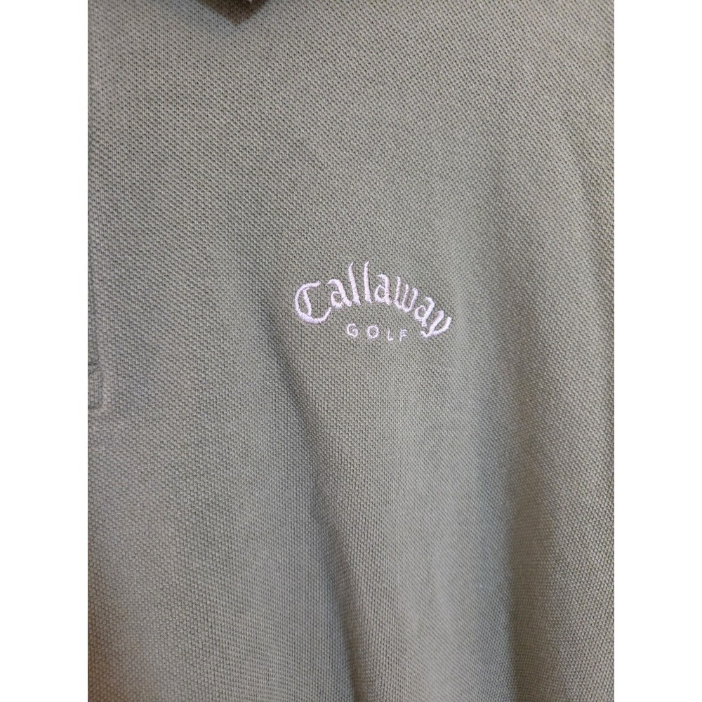 Callaway Mens Golf Polo Shirt Size XL Green Short Sleeve Collared‎ Button Cotton - Picture 3 of 11